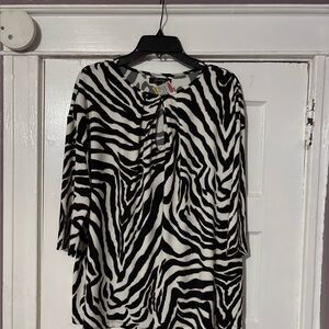Zebra Print Women's Top
